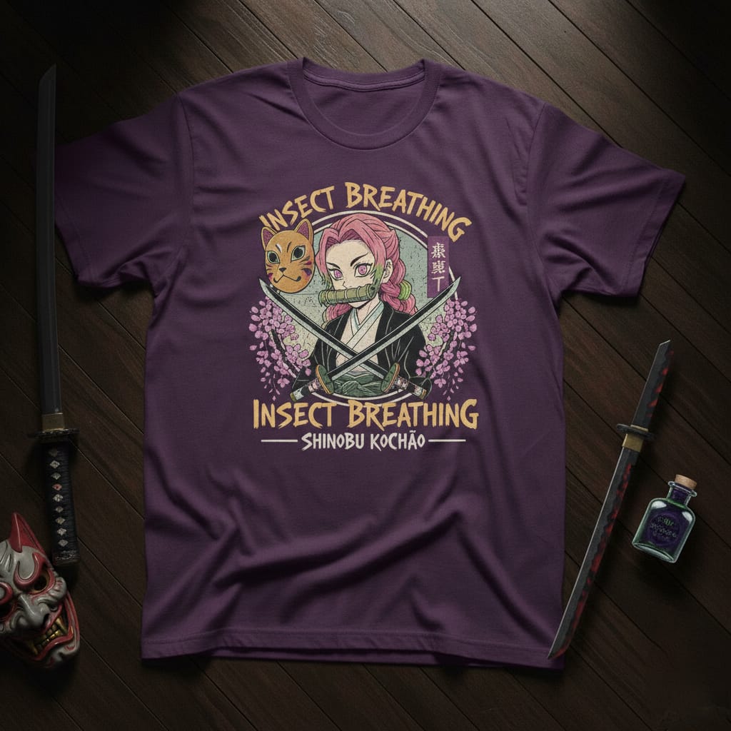 Shinobu Kocho Insect Breathing Anime Tee – Demon Slayer Fan Edition