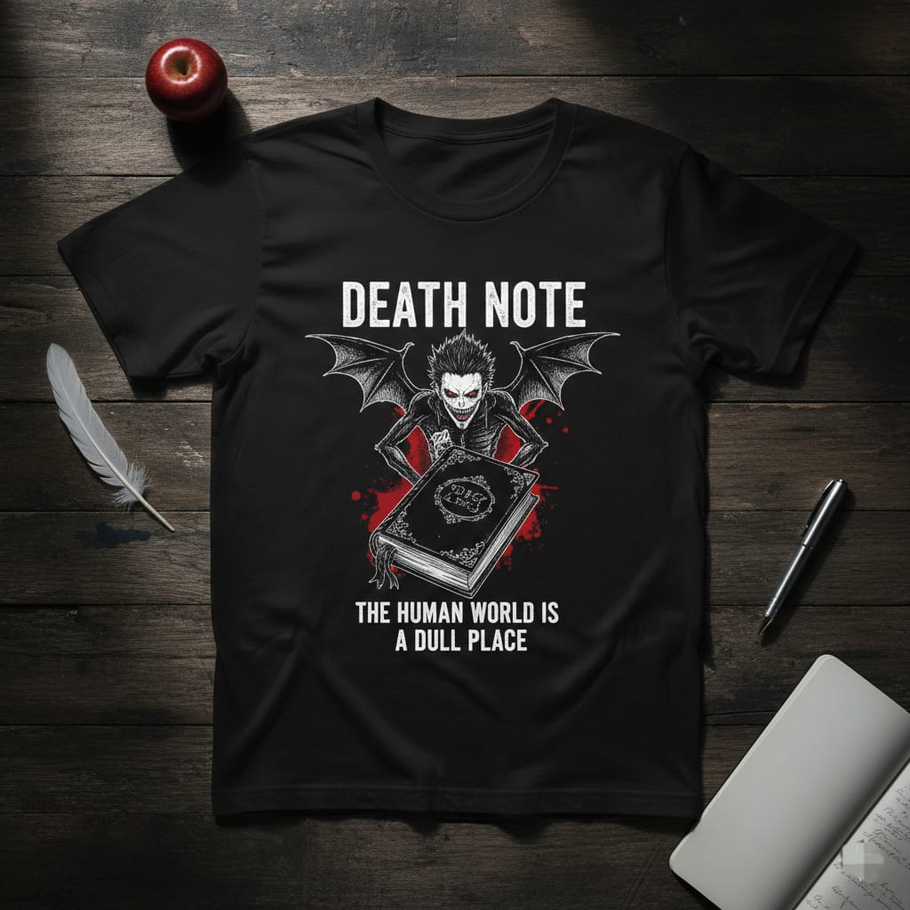 Death Note Shinigami Anime T-Shirt โ Dark Graphic Quote Tee