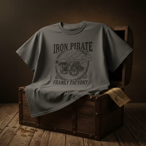 Iron Pirate Franky Factory Anime T-Shirt – Vintage Grand Line Graphic Tee