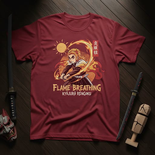 Flame Breathing Anime T-Shirt β Fire Warrior Graphic Tee
