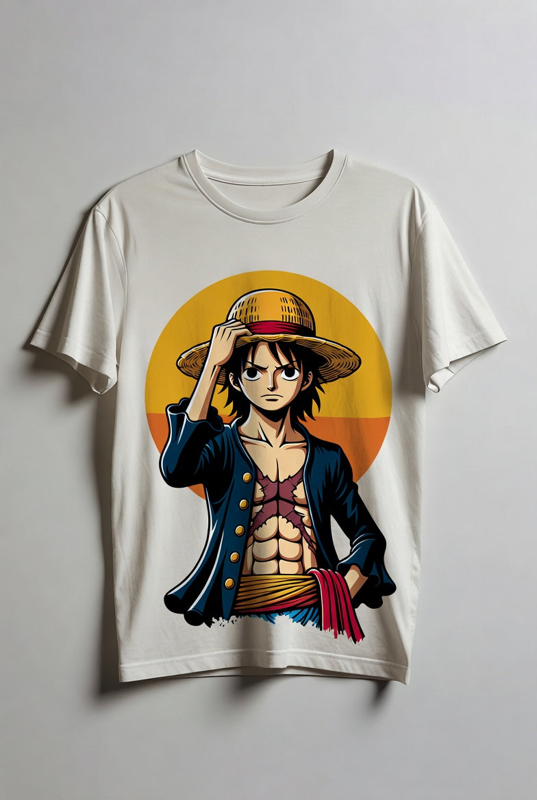 Straw Hat Luffy Portrait Tee – Limited Edition Anime Graphic