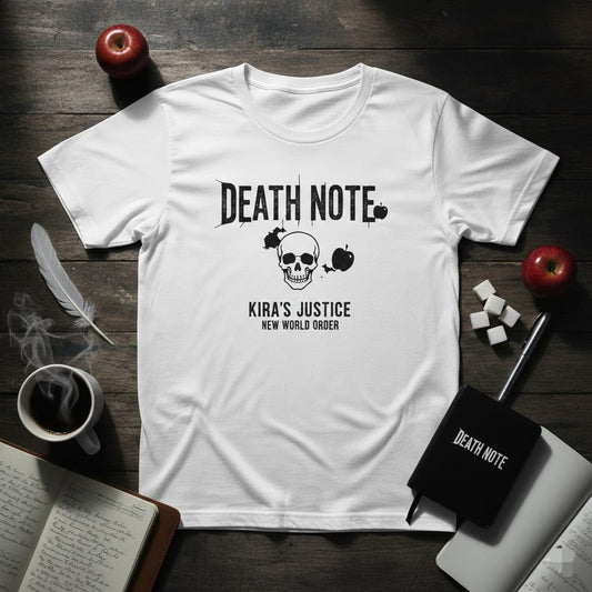 Kira’s Justice Anime T-Shirt – Dark Skull Graphic Tee